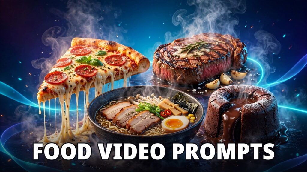 AI food video prompts for viral cooking clips