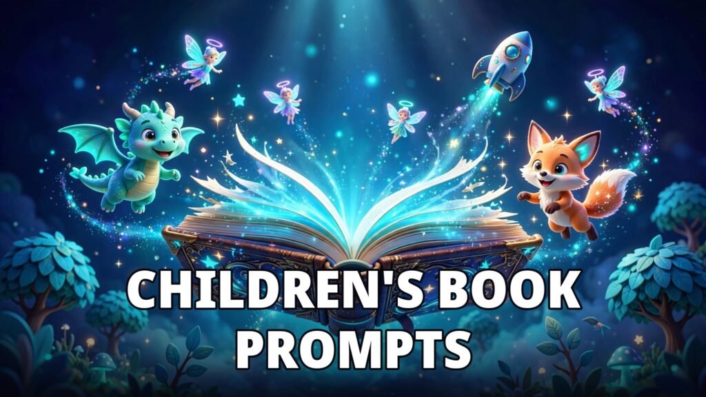 AI image prompts for children's books — magical storybook illustration
