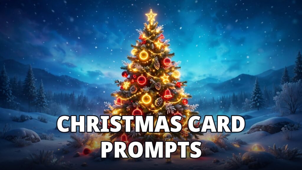 15 festive ai image prompts for Christmas cards featured image
