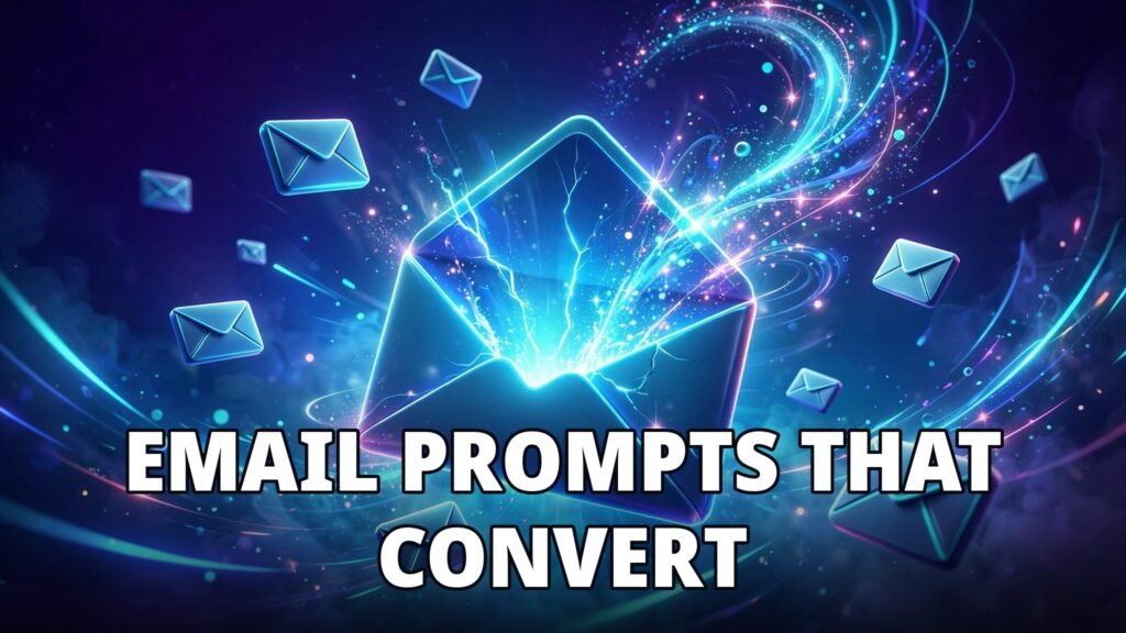 AI prompts for email marketing — glowing envelope thumbnail