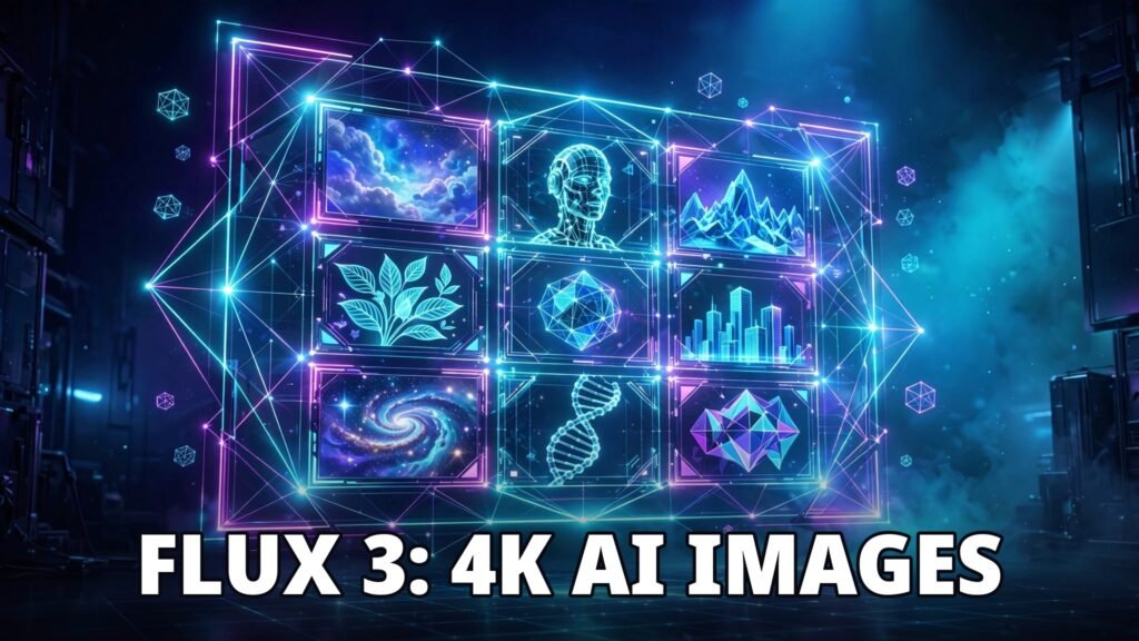 FLUX 3 image model generating 4K AI images with bounding-box layout control
