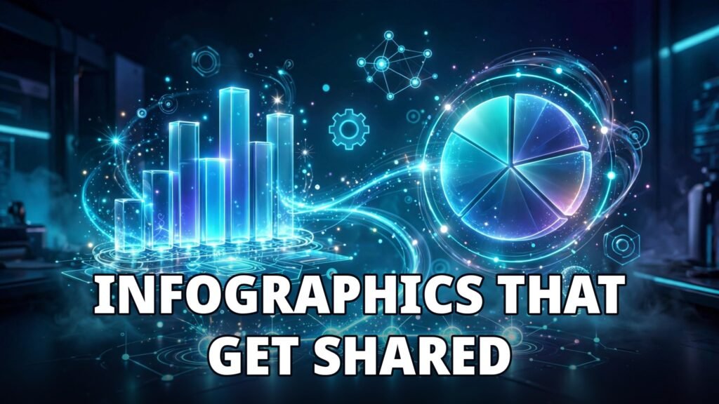 Illustration showing how to create AI infographics that people love to share