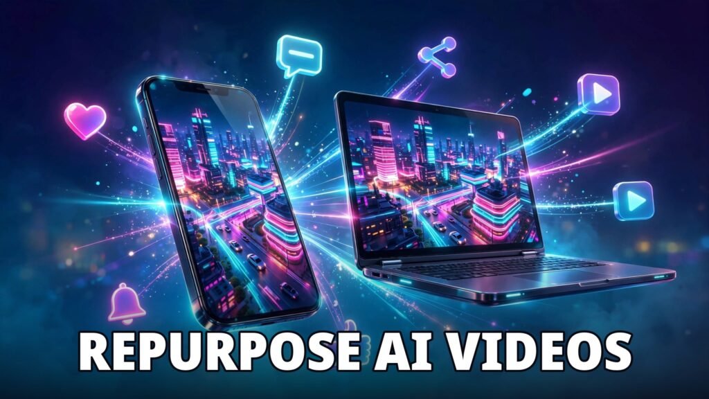 How to repurpose AI videos across platforms — workflow illustration