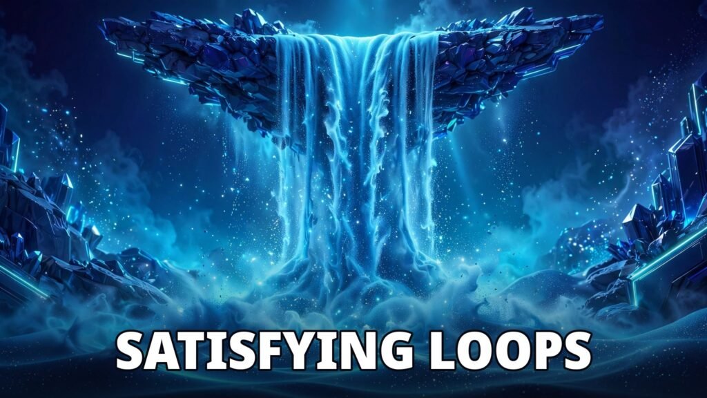satisfying ai video prompts glowing sand waterfall loop